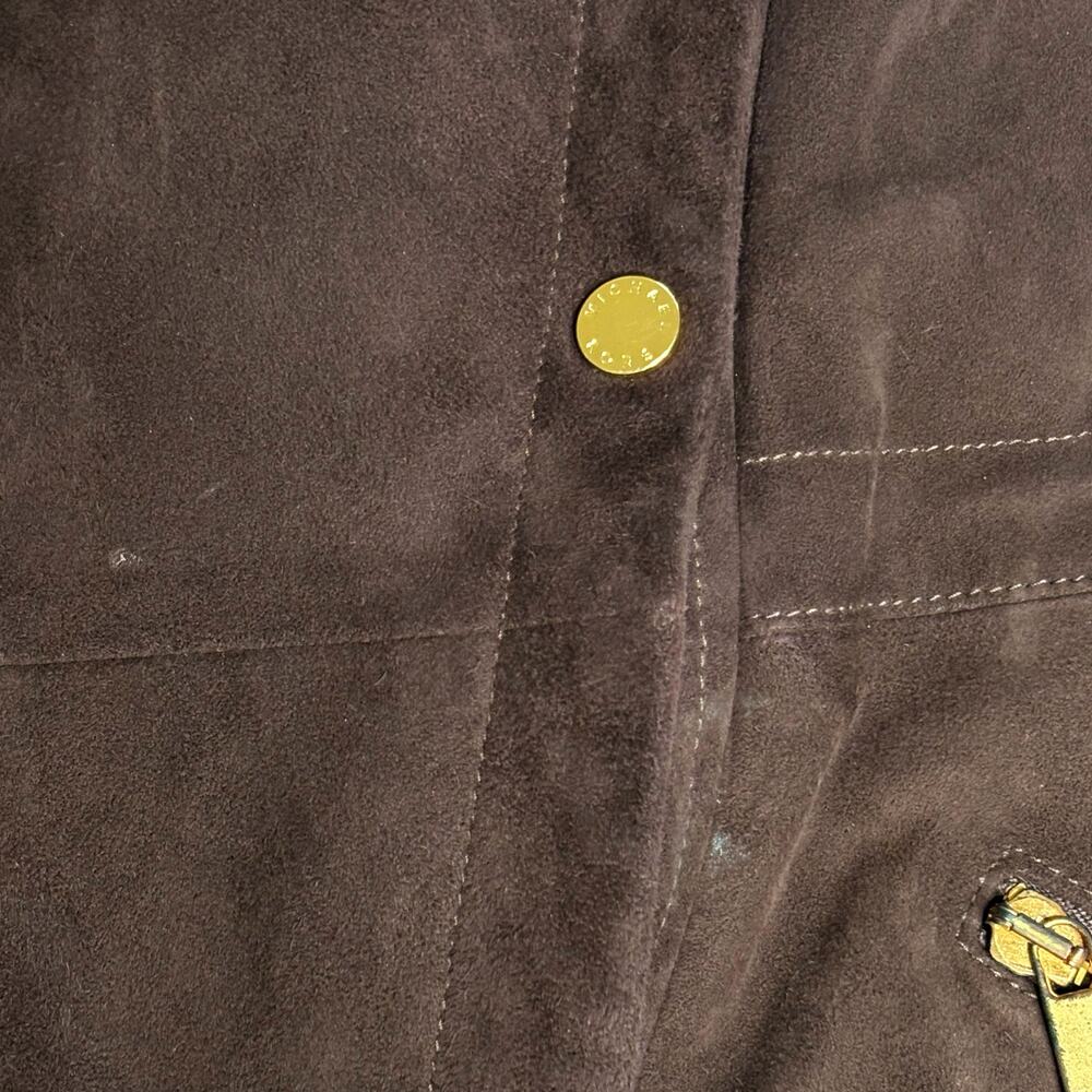 Michael Kors Collection Chocolate Brown Suede Vest Size 14 - Picture 11 of 13